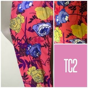 LulaRoe TC2 Floral Gorgeous Leggings Fits Size 18+